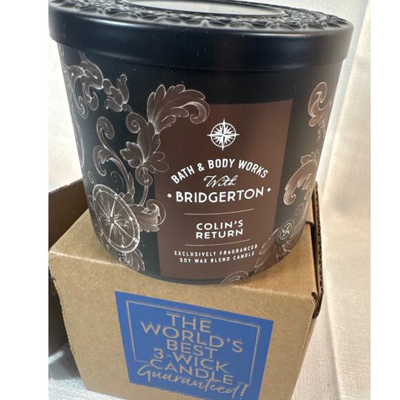 Bath & Body Works Bridgerton Colin's Return 3 wick candle NEW - Picture 1 of 7